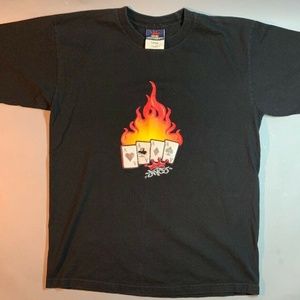Vintage JNCO JEANS Four Flaming Aces TShirt 90s